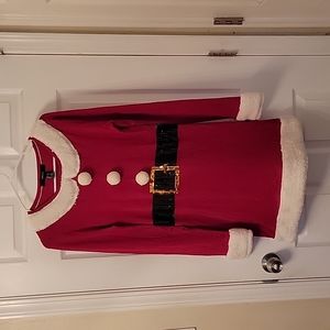Forever 21 Dress Red Christmas Knit Santa sz L